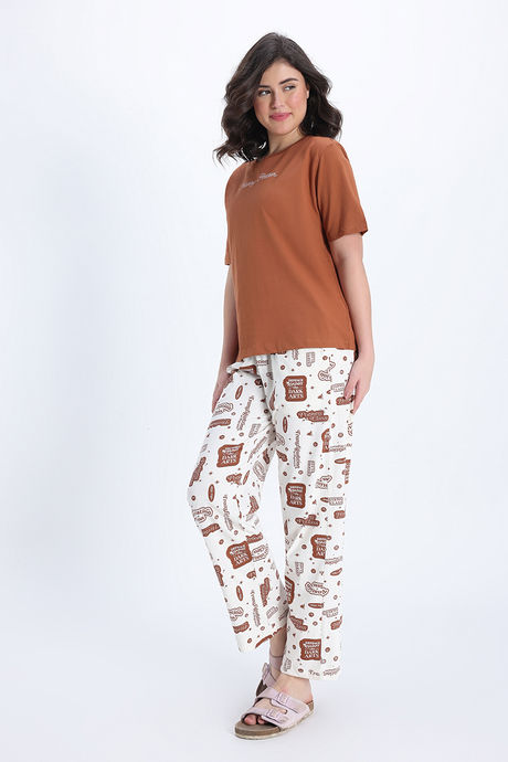 Zivame Harry Potter Knit Cotton Loungewear Set - Whisper White — image 3